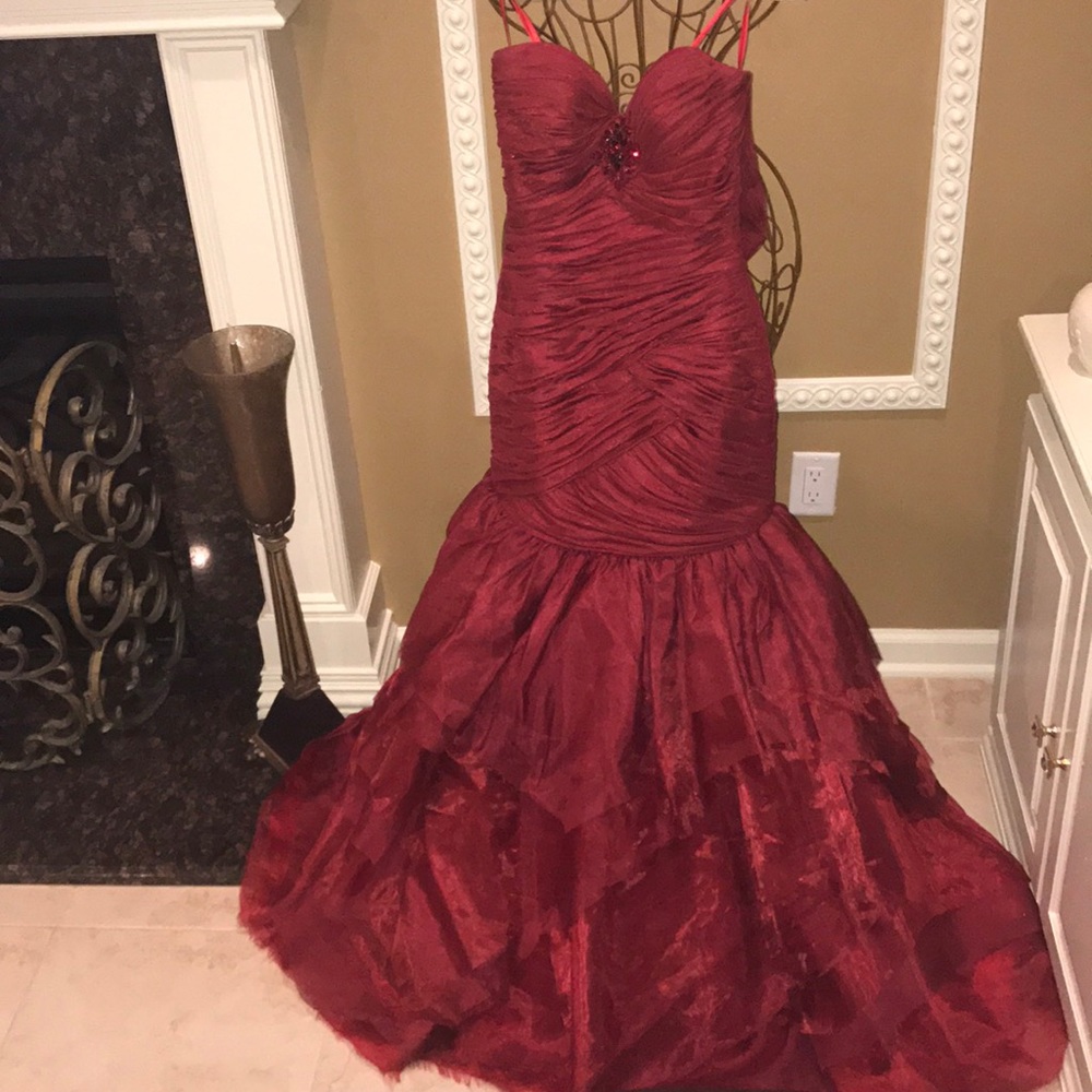 Mermaid style Red gown from bridal reflections